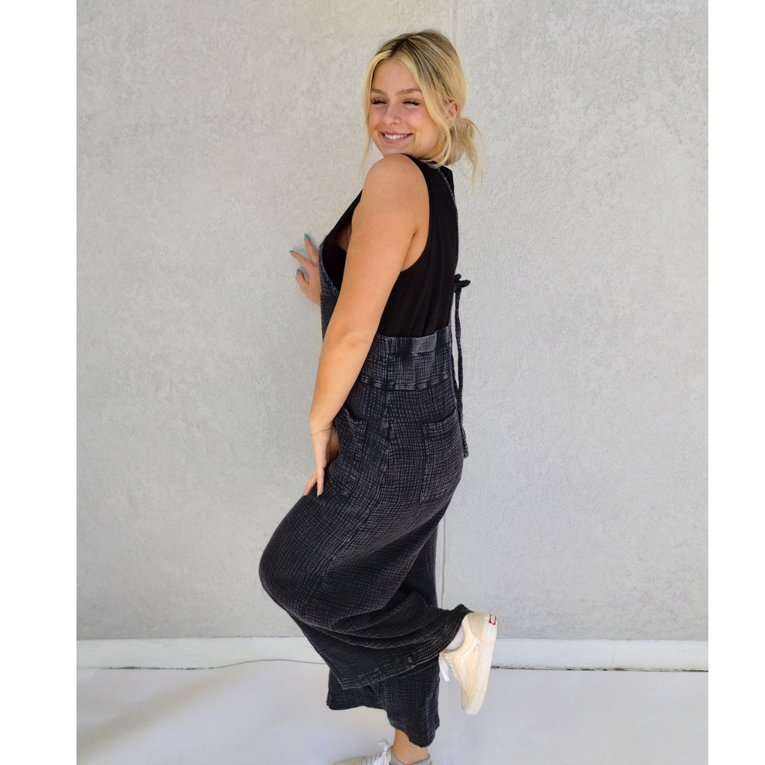 Black Easel Jumpsuit for Women www.kaionboutique